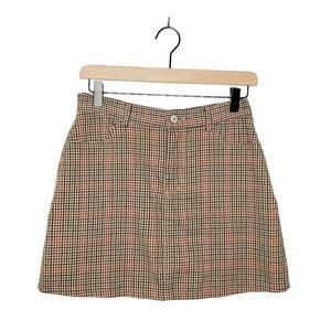 John Galt Brandy Melville‎ Classic Plaid Mini Skirt